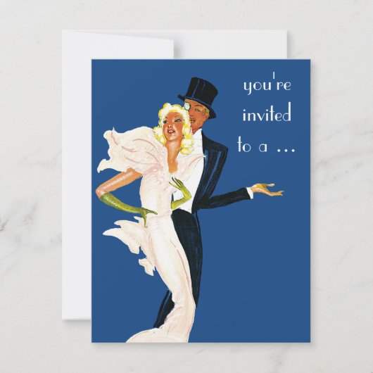 Oude Fantasie Uitnodiging Monte Carlo Dinnerfeest (Voorkant)