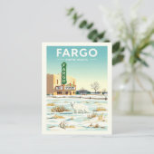 Oude Fargo North Dakota Briefkaart (Staand voorkant)