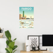 Oude Fargo North Dakota Poster (Thuiskantoor)