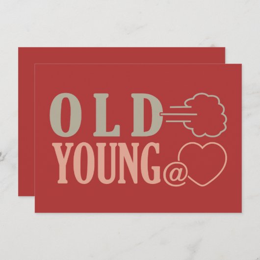 Oude Fart aangepaste uitnodigingen (Voorkant / Achterkant)