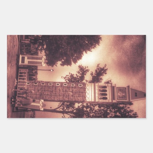 OUDE FASHIOND TOWER RECHTHOEKIGE STICKER (Voorkant)