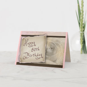 Oude Fashioned 80th Birthday Greeting Kaart