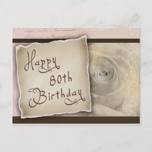 Oude Fashioned 80th Birthday Greetings Briefkaart