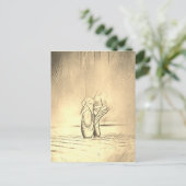 Oude Fashioned Ballerina Ballet schetst  stijl Briefkaart (Staand voorkant)