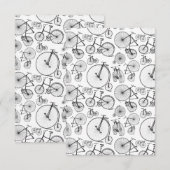 Oude Fashioned Bicycles CUSTOM ACHTERGROND COLOR Bedankkaart (Voorkant / Achterkant)