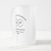 Oude Fashioned Birthday Matglas Bierpul (Voorkant links)