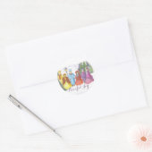 OUDE FASHIONED CHRISTMAS CAROLERS PEACEFUL JOY RONDE STICKER (Envelop)