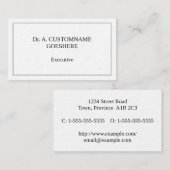 Oude Fashioned & Classic Executive Visitekaartje (Voorkant / Achterkant)