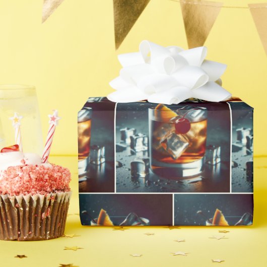 Oude fashioned Cocktail Cadeaupapier (Verjaardagsfeest)