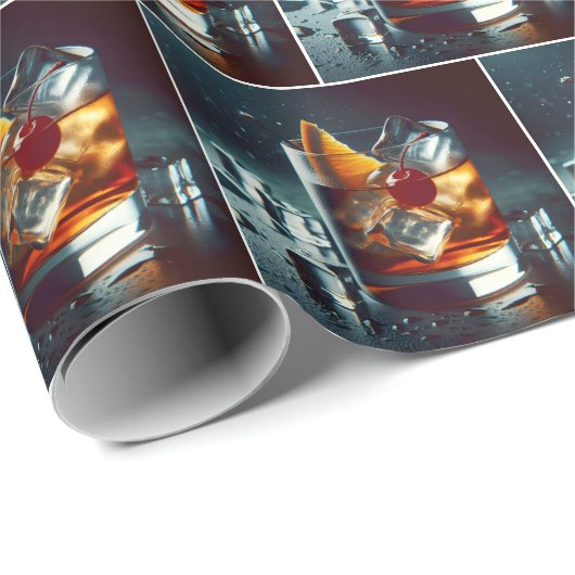 Oude fashioned Cocktail Cadeaupapier (Rol Hoek)