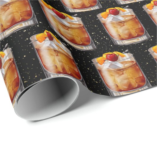 Oude fashioned Cocktail Cadeaupapier (Rol Hoek)