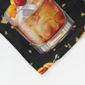 Oude fashioned Cocktail Fleece Deken (Hoek)