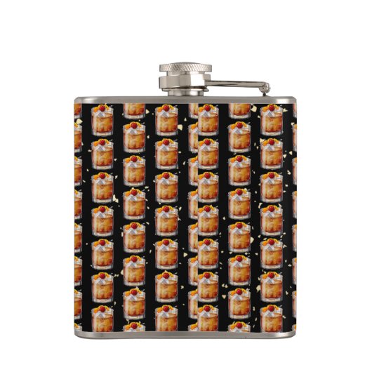 Oude fashioned Cocktail Heupfles (Achterkant)