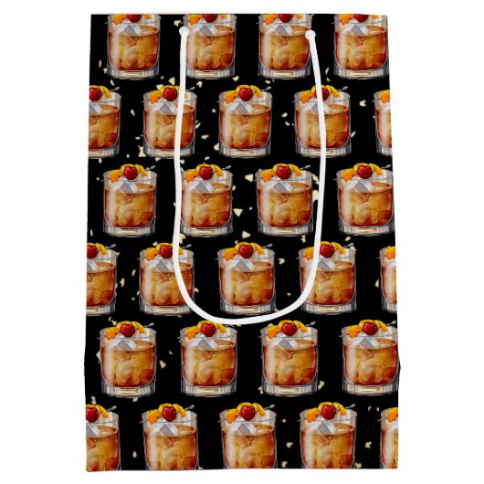 Oude fashioned Cocktail Medium Cadeauzakje (Achterkant)