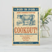 Oude Fashioned Cookout-uitnodigingen Kaart (Staand voorkant)