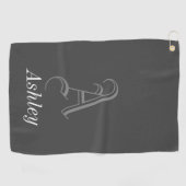 Oude Fashioned de Naam van de Douane en de Brief v Golfhanddoek (Horizontaal)