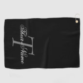Oude Fashioned Editable Name & Initiaal Golf Towel Golfhanddoek (Horizontaal)