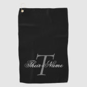 Oude Fashioned Editable Name & Initiaal Golf Towel Golfhanddoek (Voorkant)