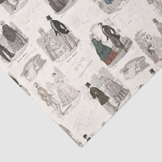 Oude Fashioned Elegance  Franse Mode Tissuepapier (Detail)