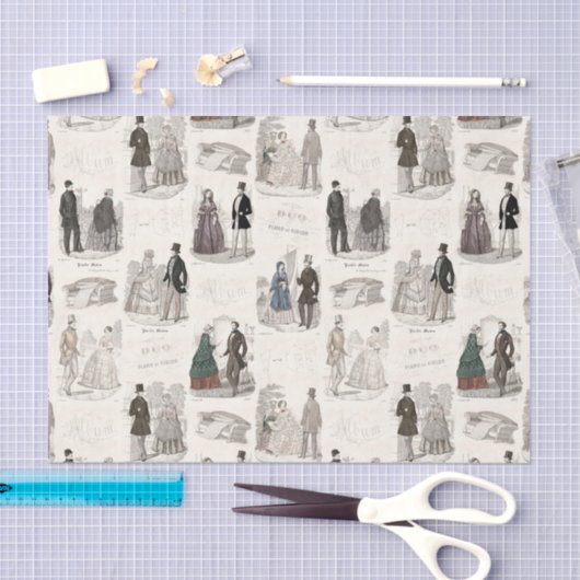 Oude Fashioned Elegance  Franse Mode Tissuepapier (Craft)