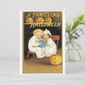 Oude Fashioned Halloween Ghost Story Kinder Kaart (Staand voorkant)