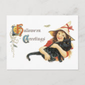 Oude Fashioned Halloween Greetings Briefkaart (Voorkant)