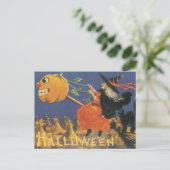 Oude Fashioned Halloween Witch Briefkaart (Staand voorkant)