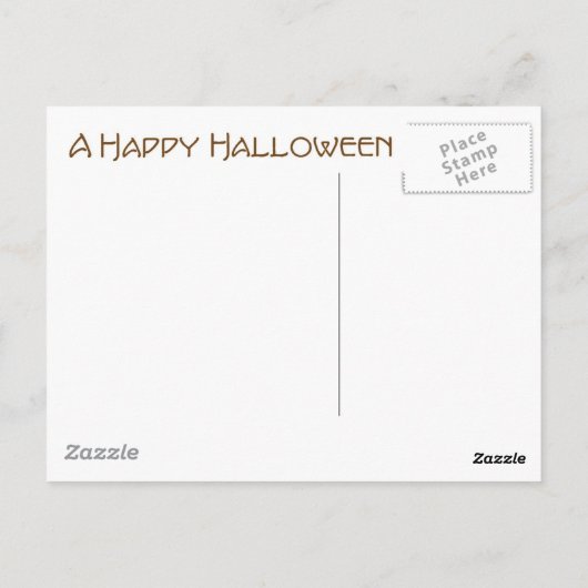 Oude Fashioned Halloween Witch & The Moon Briefkaart (Achterkant)
