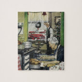 Oude Fashioned  Home Kitchen Kerstmis Legpuzzel (Verticaal)