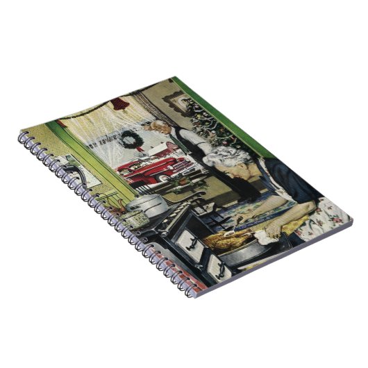 Oude Fashioned Home Kitchen Kerstmis Notitieboek (Rechterzijde)