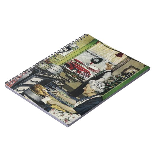 Oude Fashioned Home Kitchen Kerstmis Notitieboek (Linkerzijde)