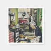 Oude Fashioned  Home Kitchen Kerstmis Servetten (Voorkant)