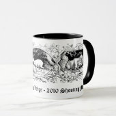 Oude Fashioned Hunter's Mok met Deer & Boar (Voorkant rechts)