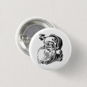 Oude Fashioned  kerstman Ronde Button 3,2 Cm (Voorkant /achterkant)