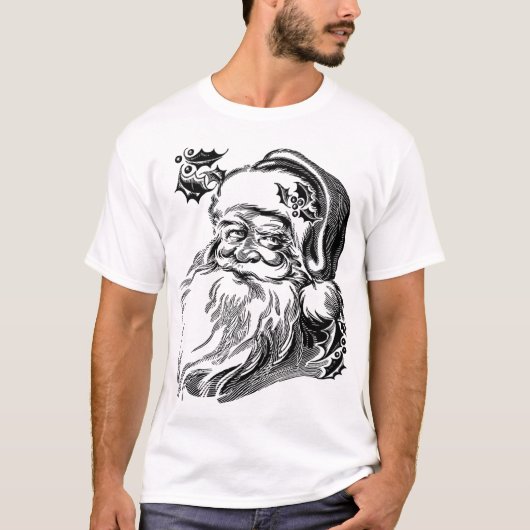Oude Fashioned  kerstman T-shirt (Voorkant)