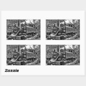 Oude fashioned Narrow Gage Steam Train Rechthoekige Sticker (Vel)