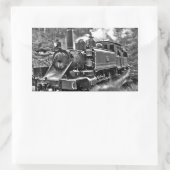 Oude fashioned Narrow Gage Steam Train Rechthoekige Sticker (Tas)