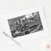 Oude fashioned Narrow Gage Steam Train Rechthoekige Sticker (Envelop)