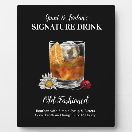 Oude Fashioned ・ PERSONALIZE deze Drink van de Han Fotoplaat (Voorkant)