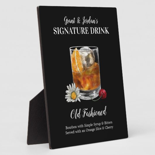 Oude Fashioned ・ PERSONALIZE deze Drink van de Han Fotoplaat (Zijkant)
