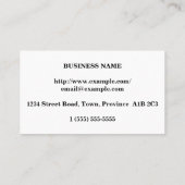 Oude Fashioned Professional Profile Card Visitekaartje (Achterkant)