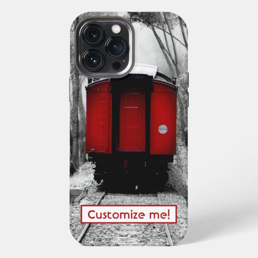 Oude Fashioned Red Steam Train iPhone Case Hoesje (Achterkant)