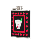 Oude Fashioned Retro Drink Cherry Name Persoonlijk Heupfles (Links)