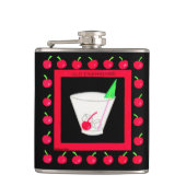 Oude Fashioned Retro Drink Cherry Name Persoonlijk Heupfles (Voorkant)