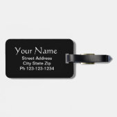 Oude Fashioned Retro Drink Red Cherries op Black Bagagelabel (Achterkant horizontaal)