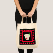 Oude Fashioned Retro Drink Red Cherries op Black Tote Bag (Voorkant (product))