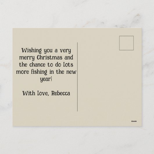 Oude Fashioned Retro kerstkerstkerstkerstman Amela Feestdagenkaart (Achterkant)