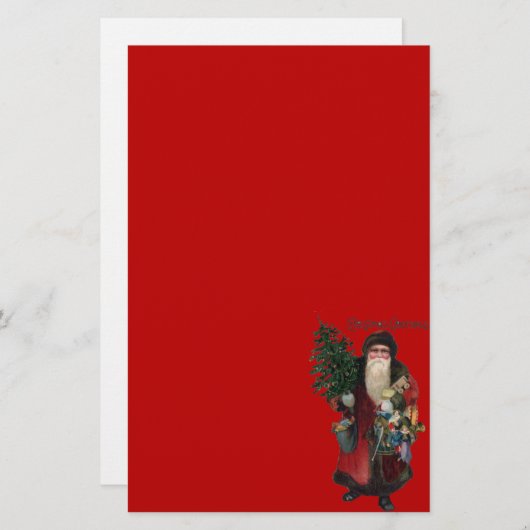 Oude Fashioned Santa Claus Briefpapier (Voorkant / Achterkant)