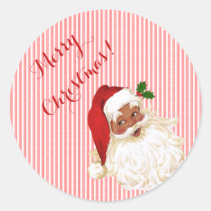 Oude Fashioned Santa Claus Classic Round Sticker