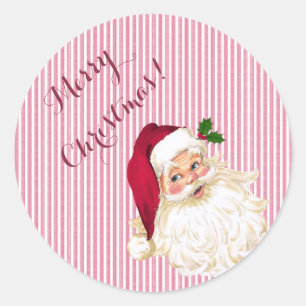 Oude Fashioned Santa Claus Classic Round Sticker